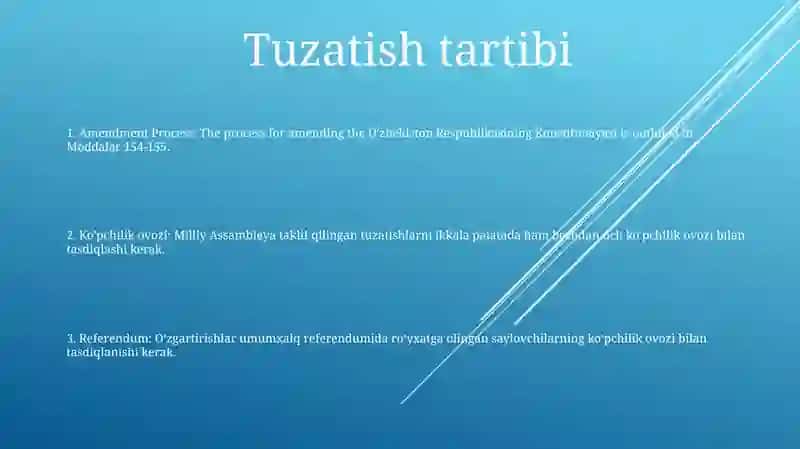 Oltinchi Bo'Lim Konsitutsiyasini O'Zgartirish Tartibi 154-155-Moddallar 2