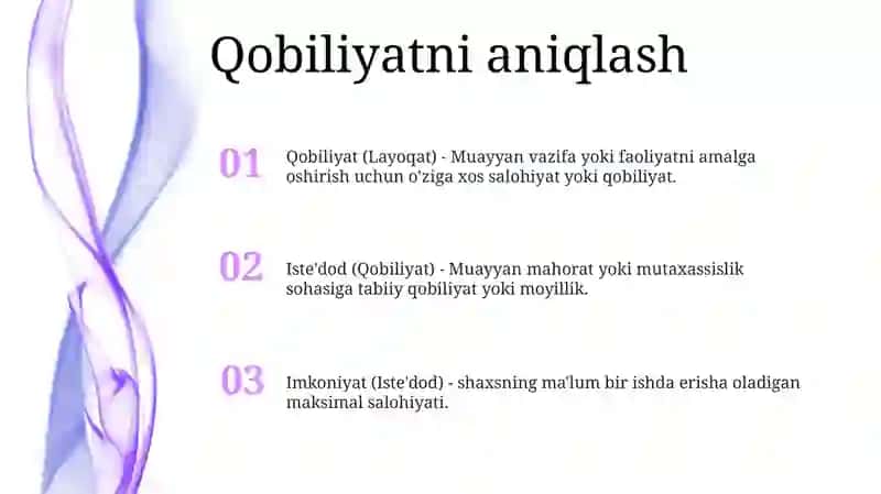 Layoqat, Qobiliyat, Talant, Iqtidor va Iste'dod Haqida Tushuncha 2