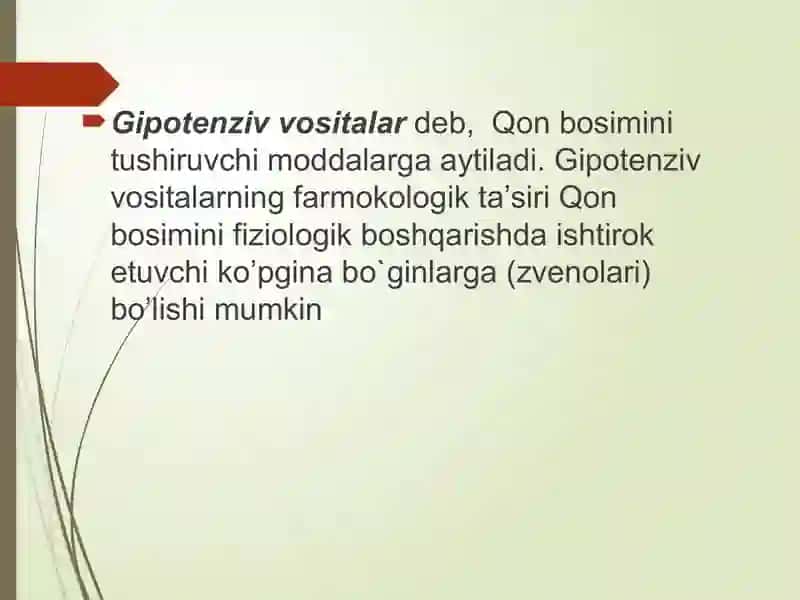 GIPOTENZIV VOSITALAR 2