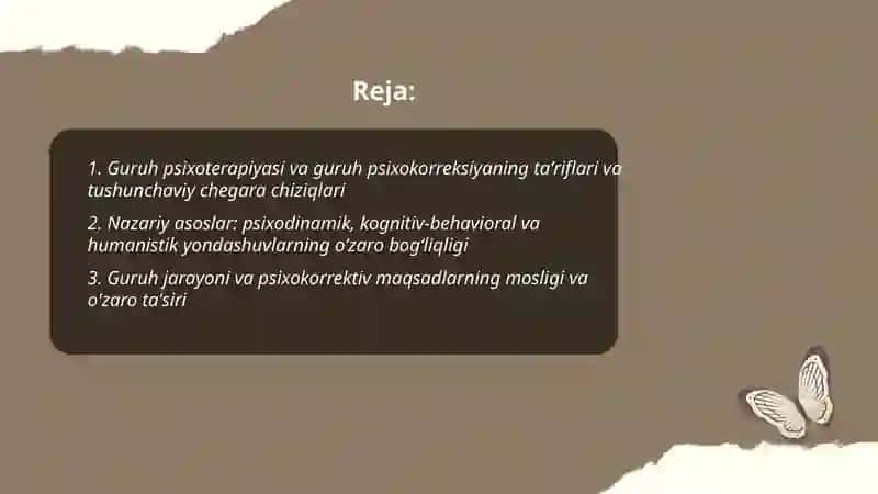 Guruh psixoterapiyasi va guruh psixokorreksiya tushunchalarning oʻzara bogʻliqligi 2