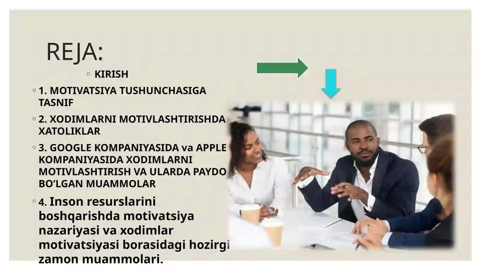 MOTIVATSIYA TUSHUNCHASIGA TASNIF 2