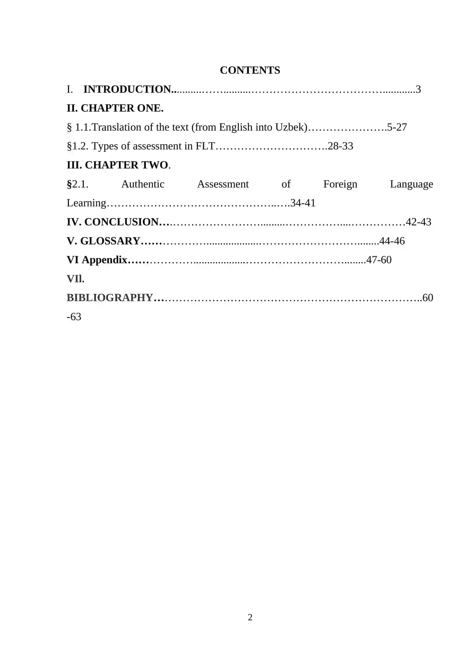 Types of assessment in FLT 2