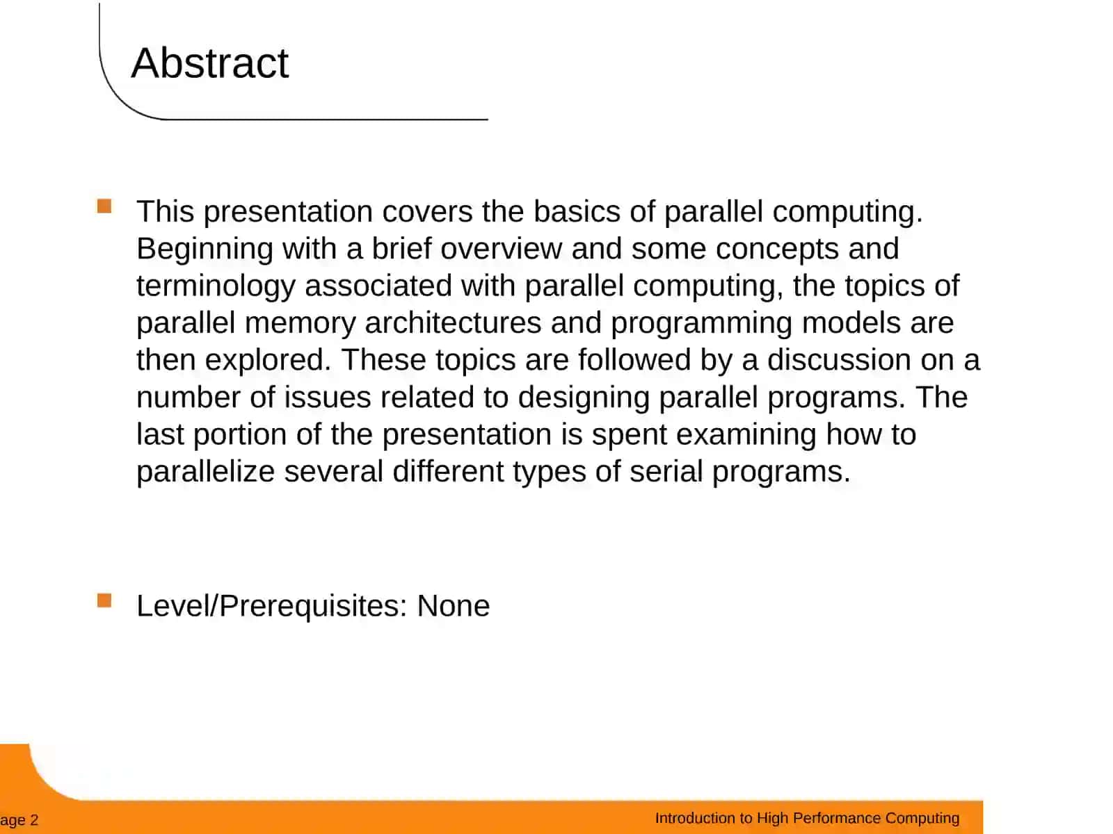 Parallel Computing 2