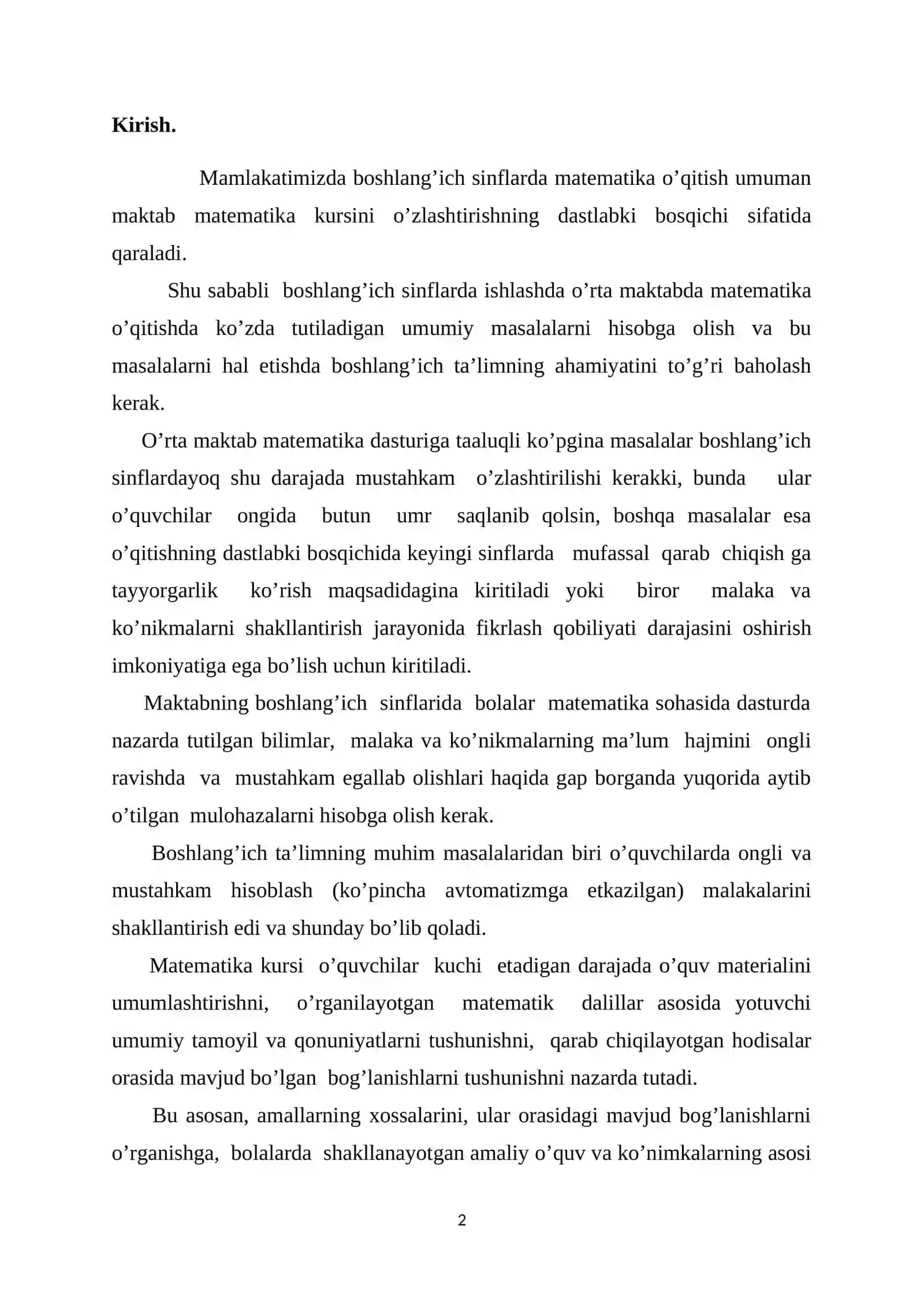Matematika O’qitish Metodikasi 2