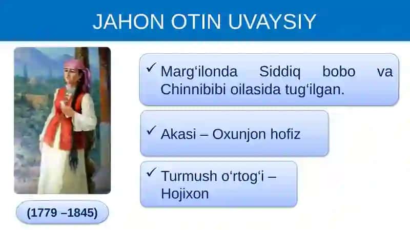 "Jahon 777otin Uvaysiy" 2