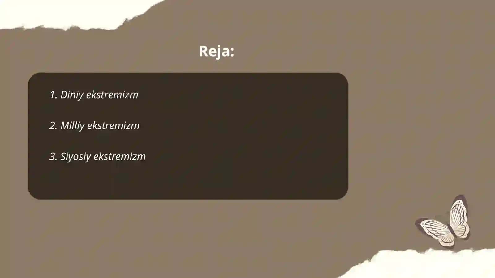 Ekstremizmning ko'rinishlar va namoyon bo'lish shaklar 2