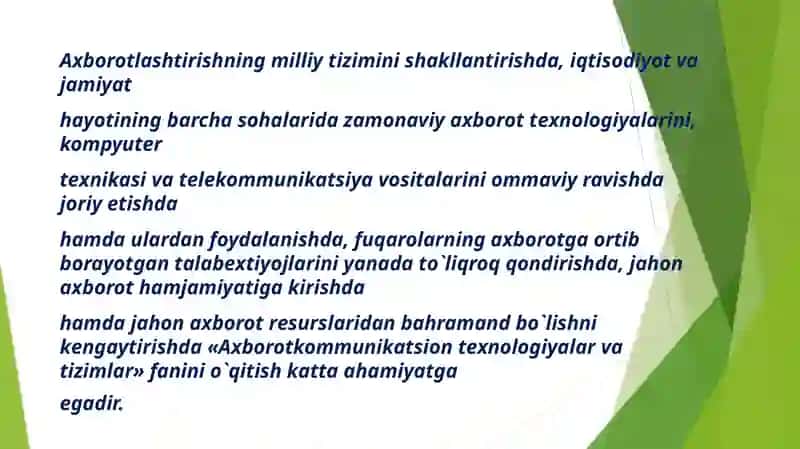 Iqtisodiyotda axborot-kommunikatsiya tizimlar va texnologiyalar 2