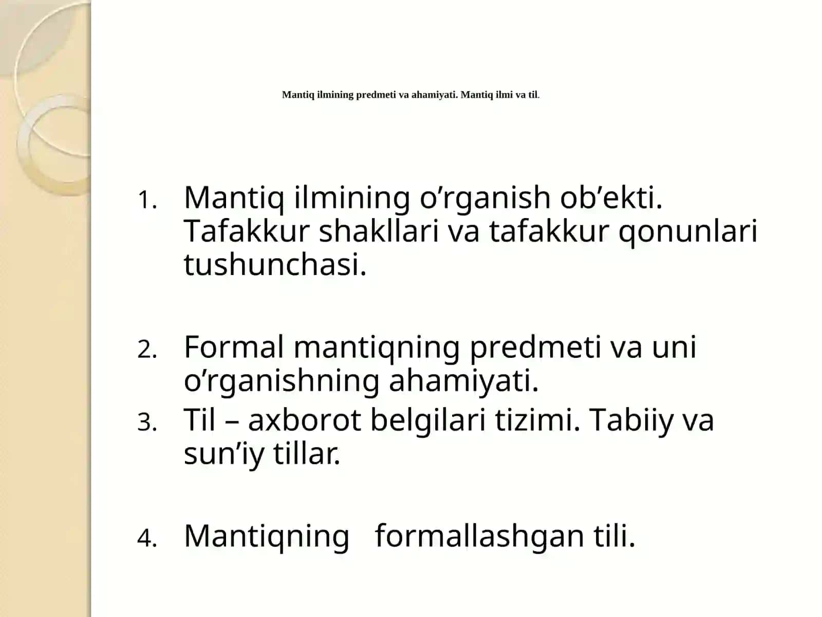 Mаntiq ilmi vа til 2