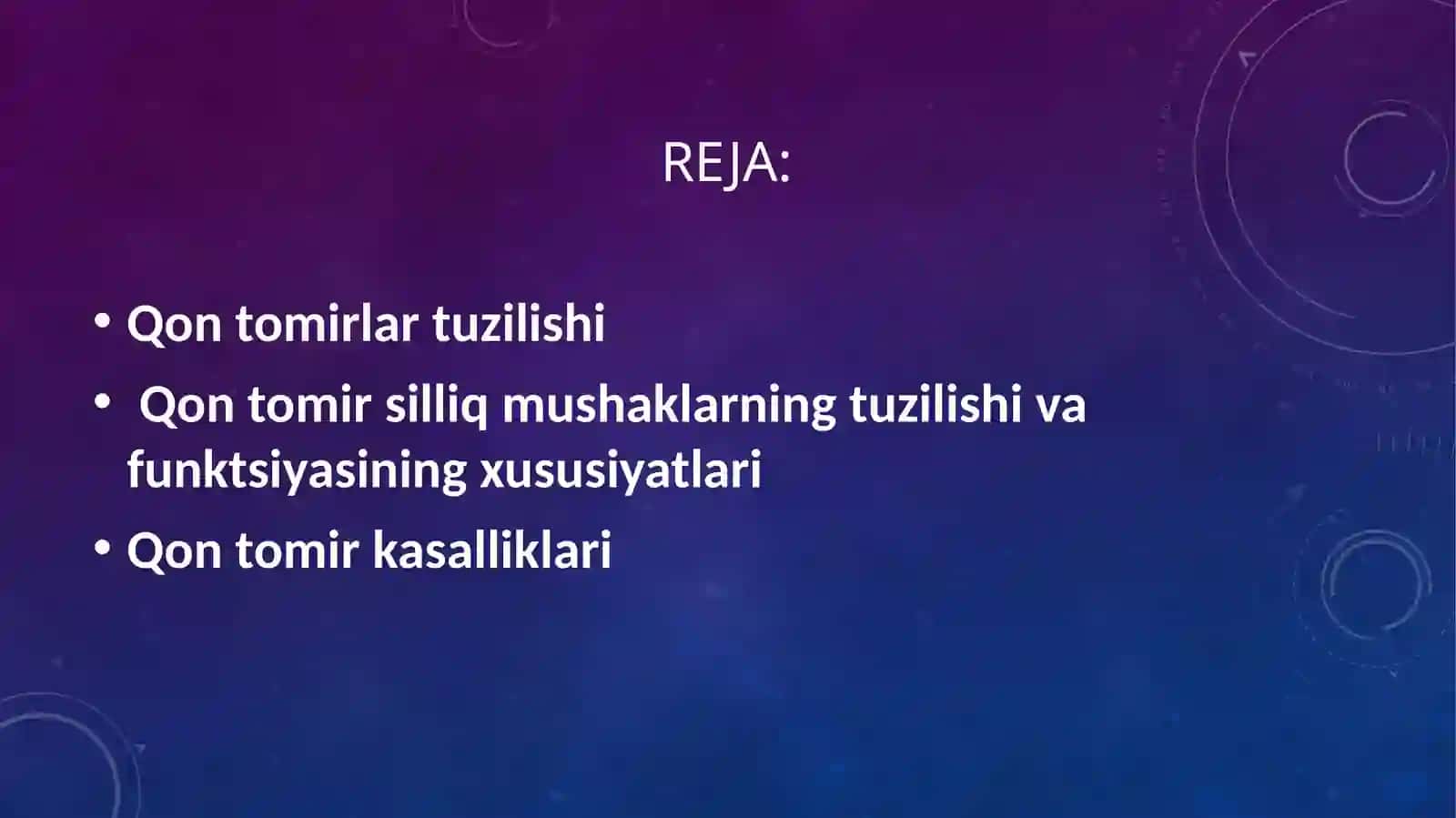 Tomirlar tonusining boshqarilishi 2