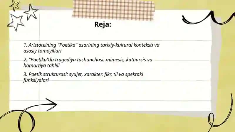 Aristotelning "Poetika" 2