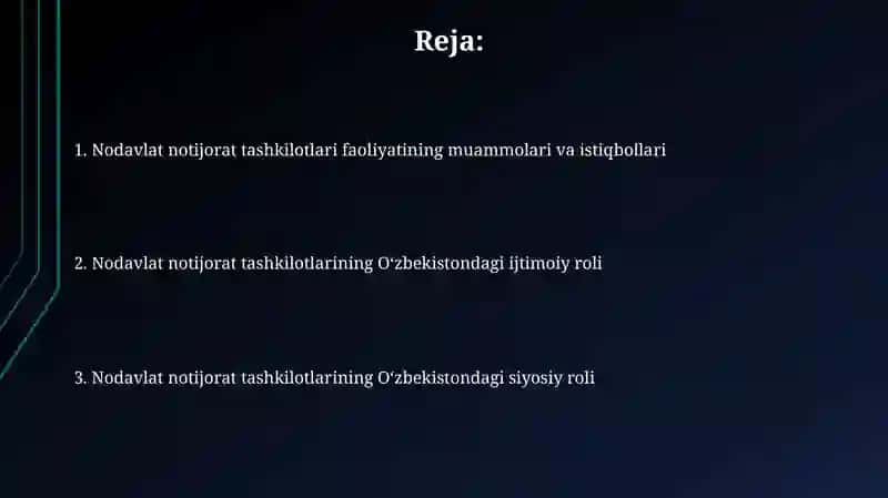 O'zbekistonda nodavlat notijorat tashkilotlar va ularning siyosiy ijtimoiy 2