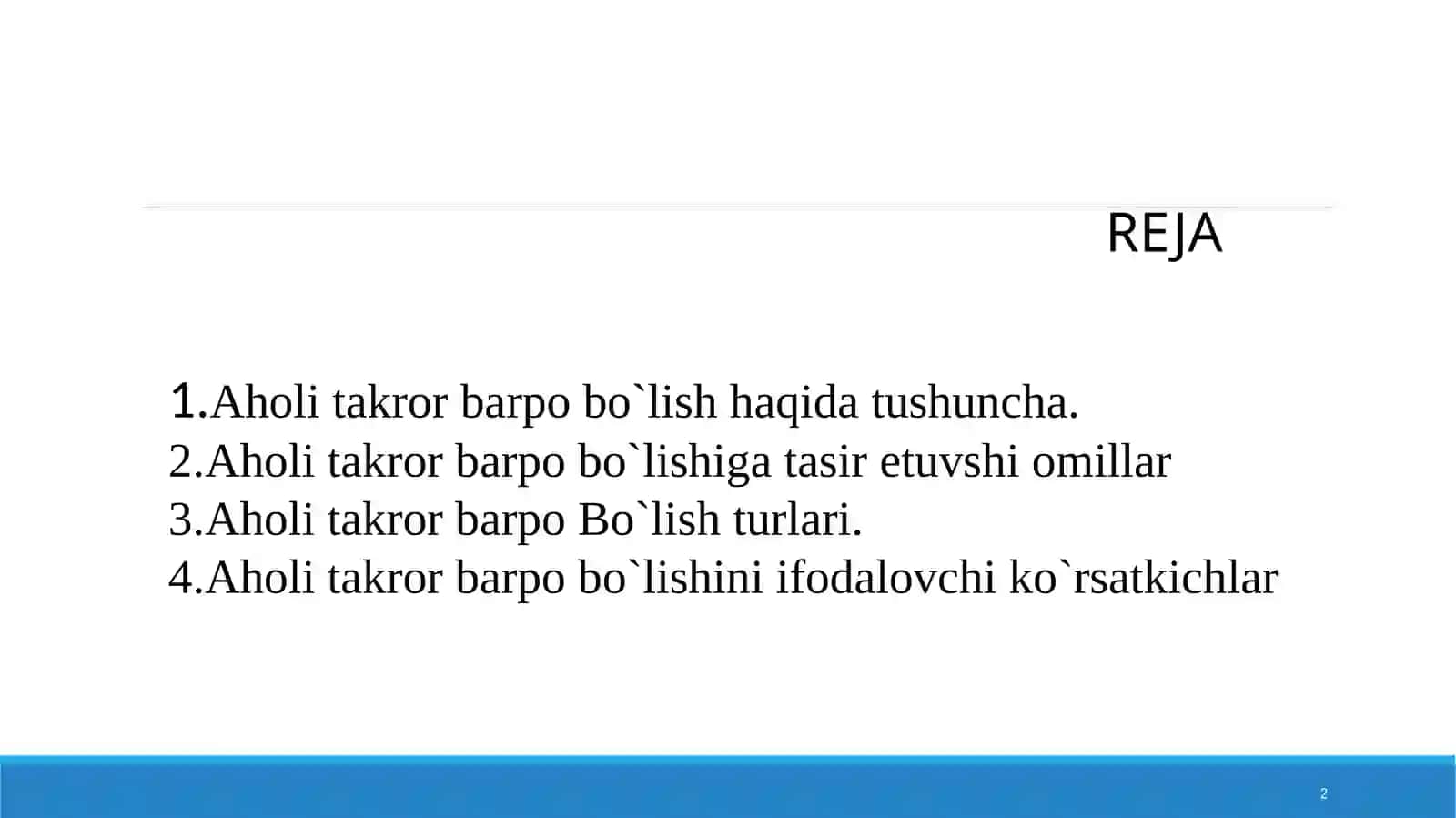 Takror barpo bo'lishi 2
