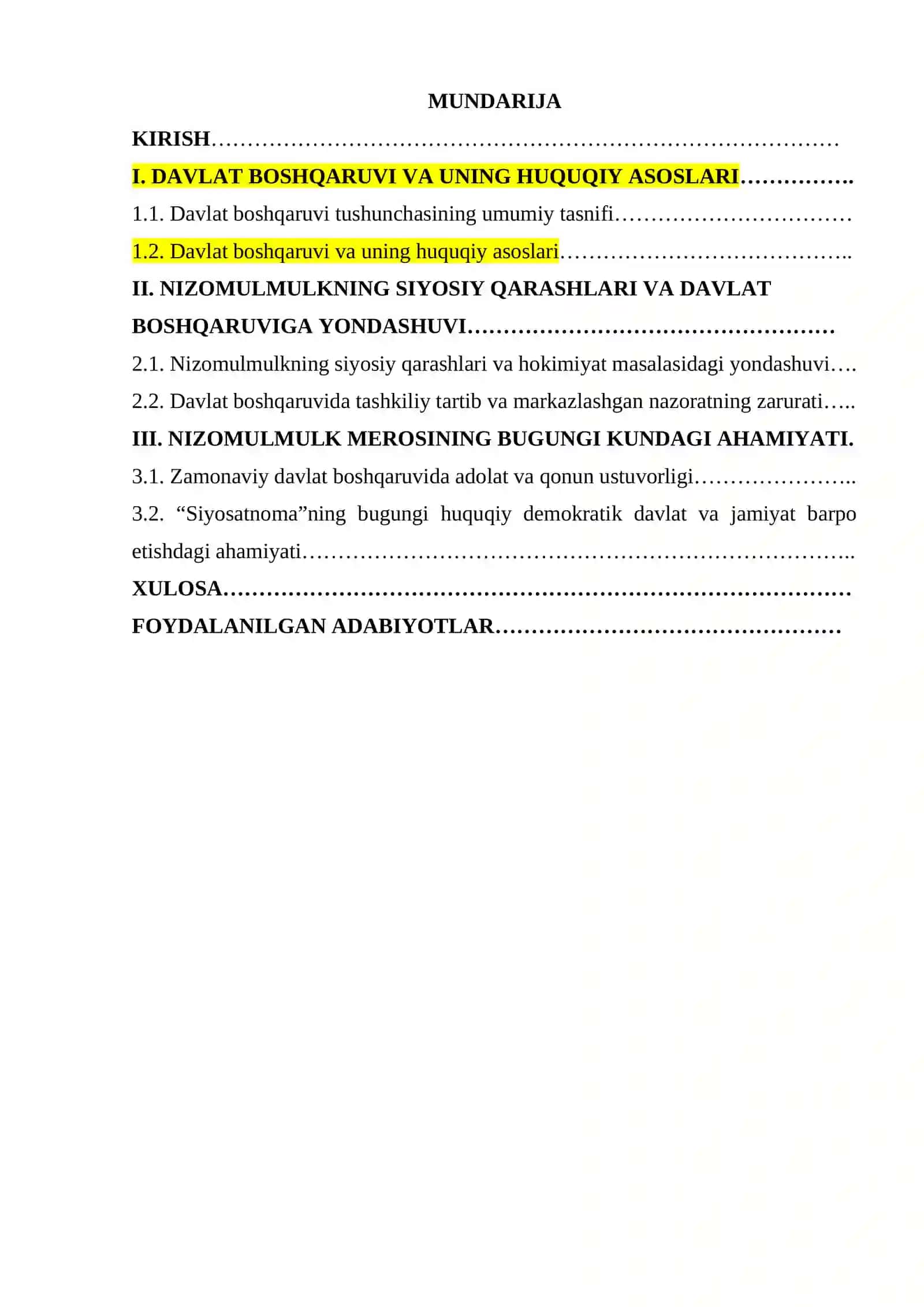 NIZOMULMULKNING DAVLAT BOSHQARUVIDAGI SIYOSIY QARASHLARI VA UNING BUGUNGI KUNDAGI AHAMIYATI 2