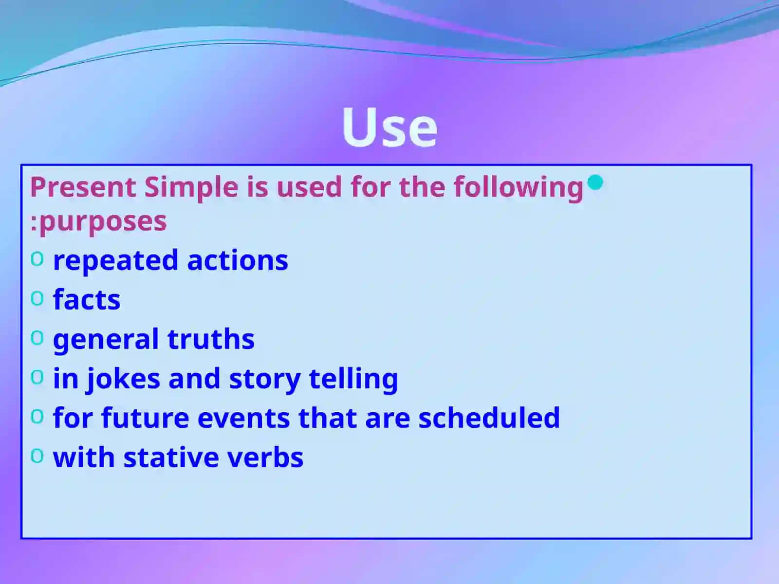 Present Simple Tense 2