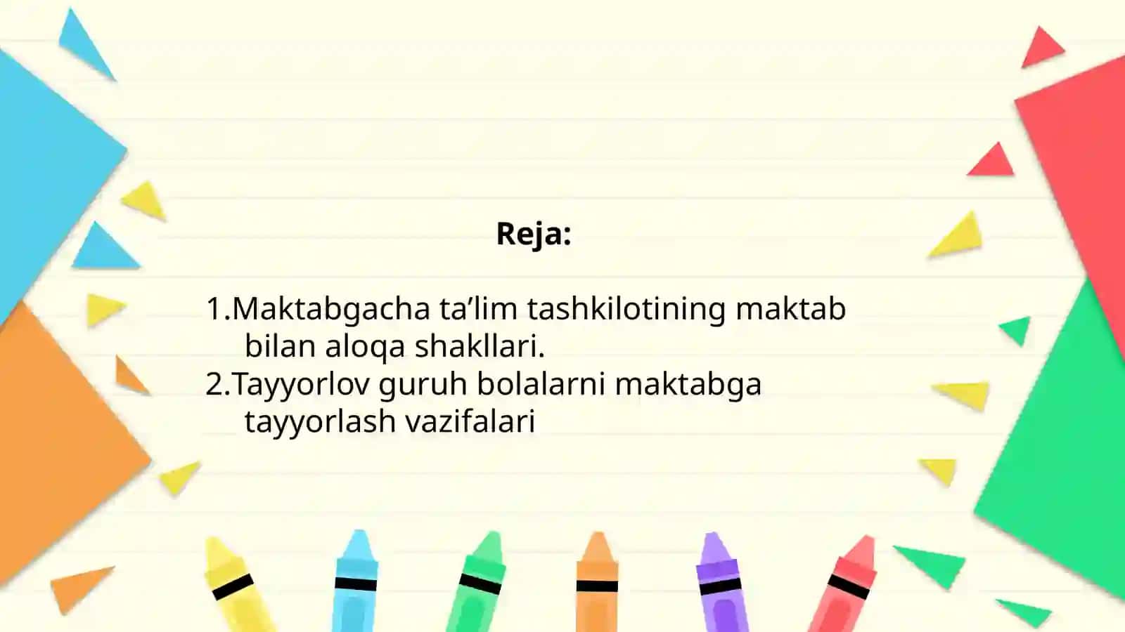 Maktabgacha ta’lim tashkilotining mabtab bilan aloqa shakllari 2
