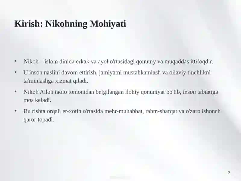 Nikoh: Muqaddas Rishta va Oilaviy Baxt Asoslari 2