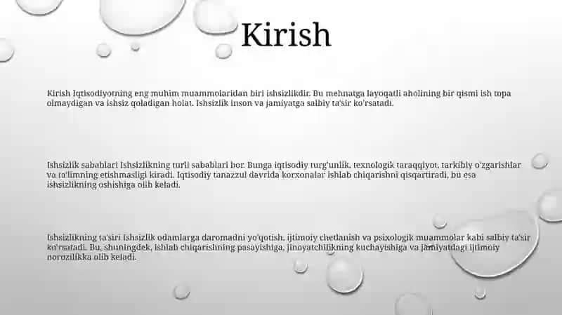 Ishsizlik 2