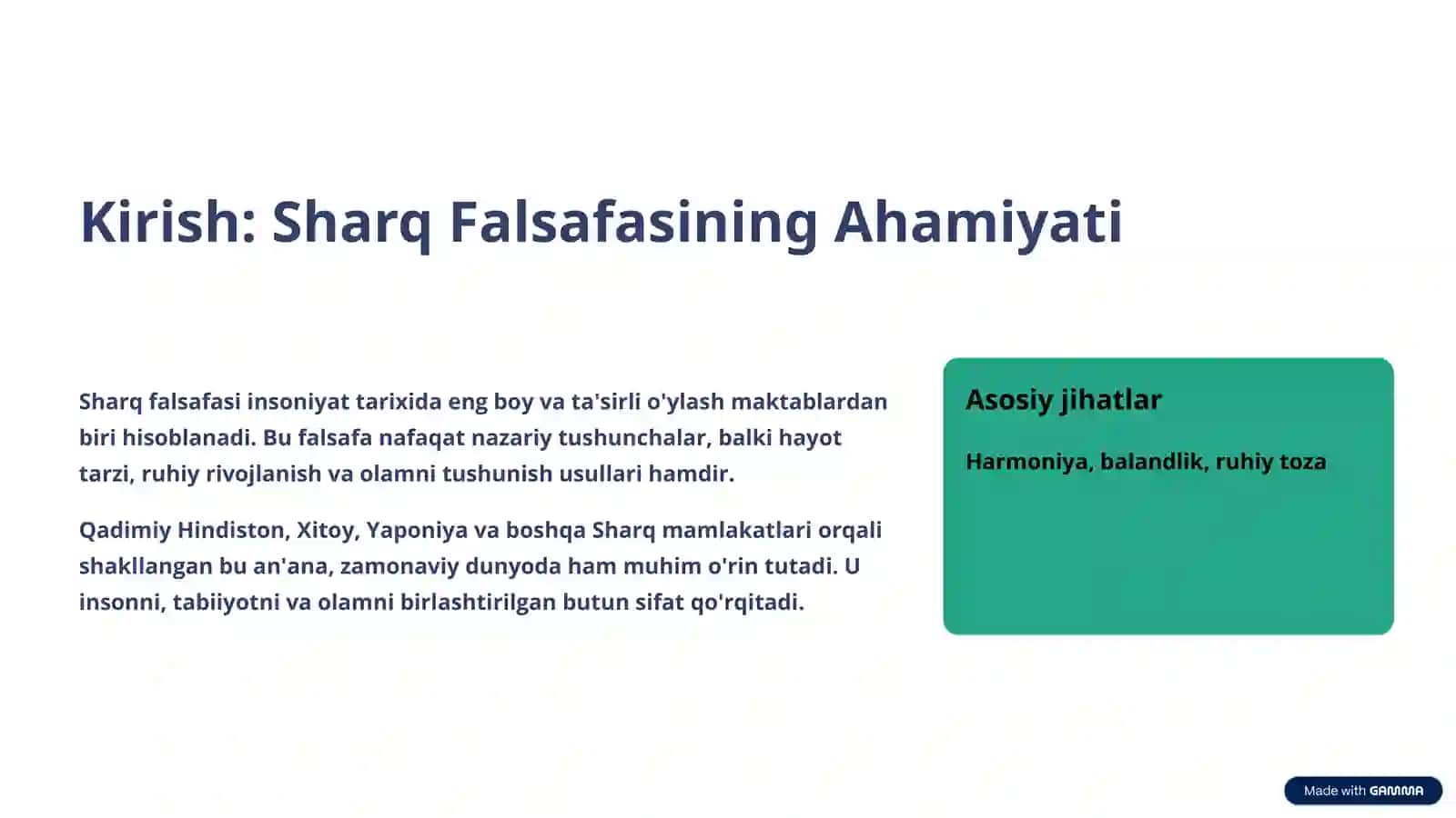Sharq Falsafasi: Qadimiylikdan Hozirgi Kungacha 2