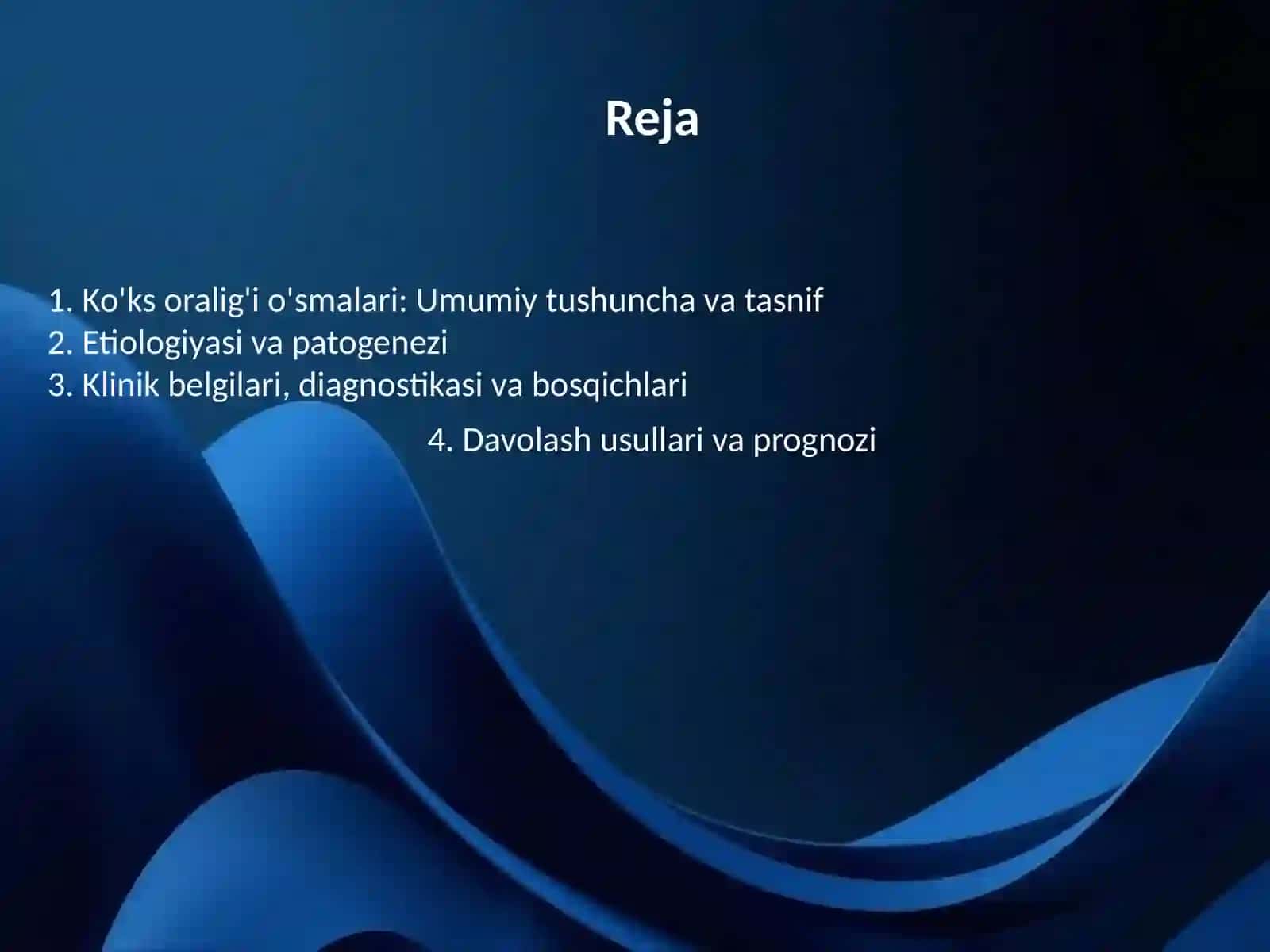 Ko'ks oralig'i o'smalari 2