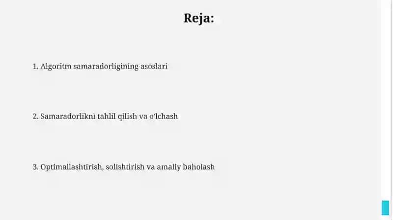 Algoritmlar samaradorligini baholash 2