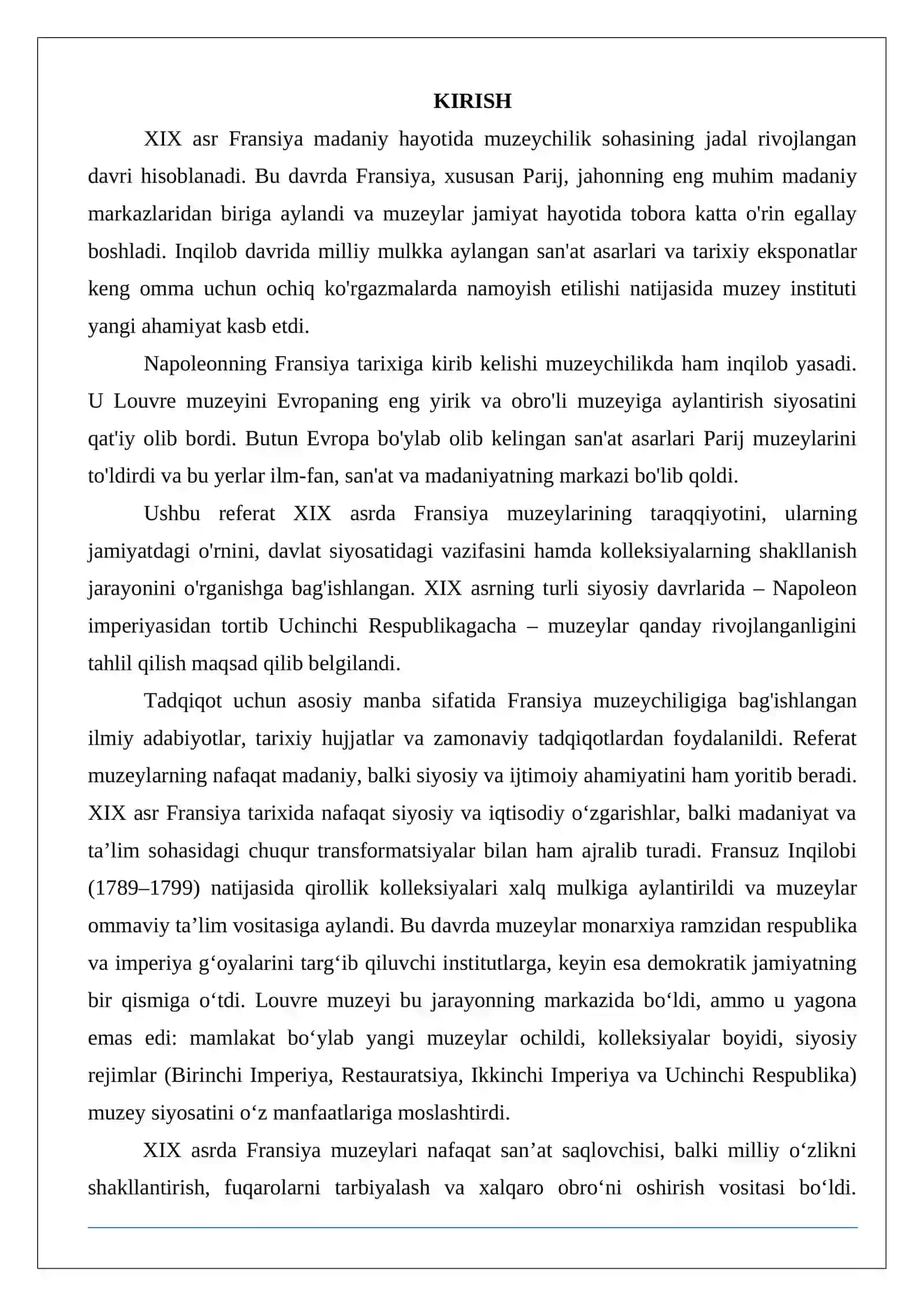 XIX Asrda fransiya muzeylari taraqqiyoti 2