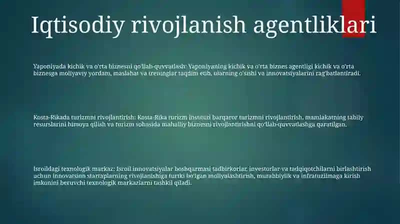 Tadbirkorlik Faoliyatini Qollab-Quvvatlashning Xorij Tajribalari 2