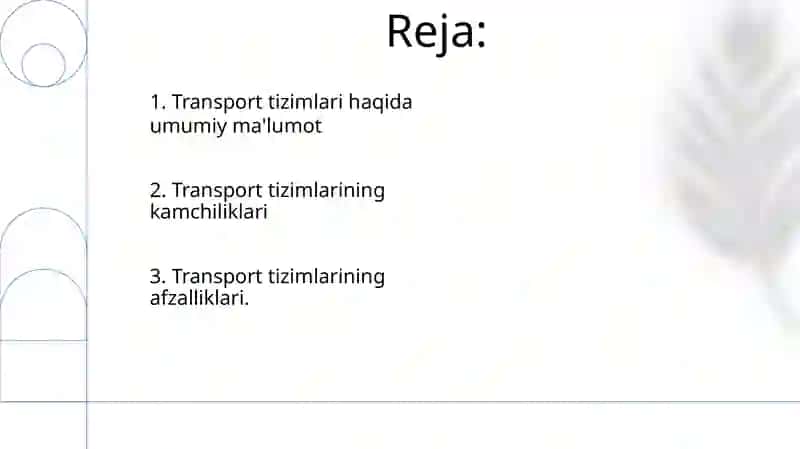 Yuk tashish tizimlari va ularning afzalliklari hamda kamchiliklari 2
