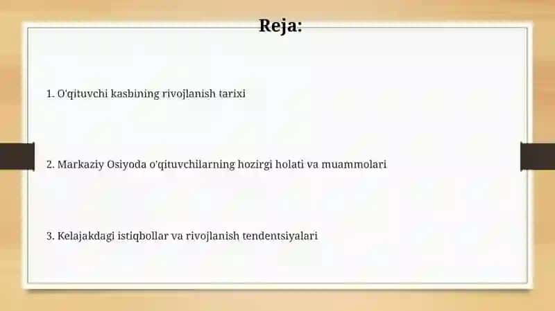 O'qituvchi kasbining rivojlanishi 2