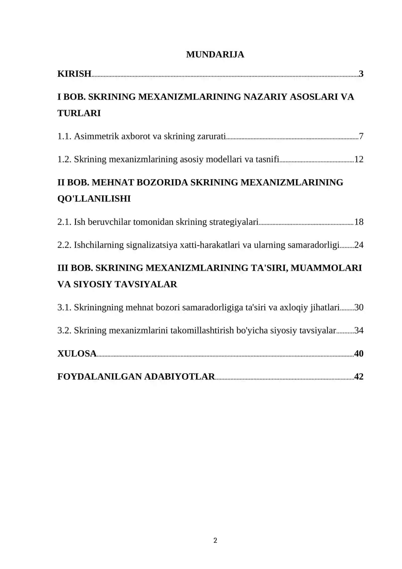 SCREENING MEXANIZMLARI VA ULARNING MEHNAT BOZORIDA QO'LLANILISHI 2