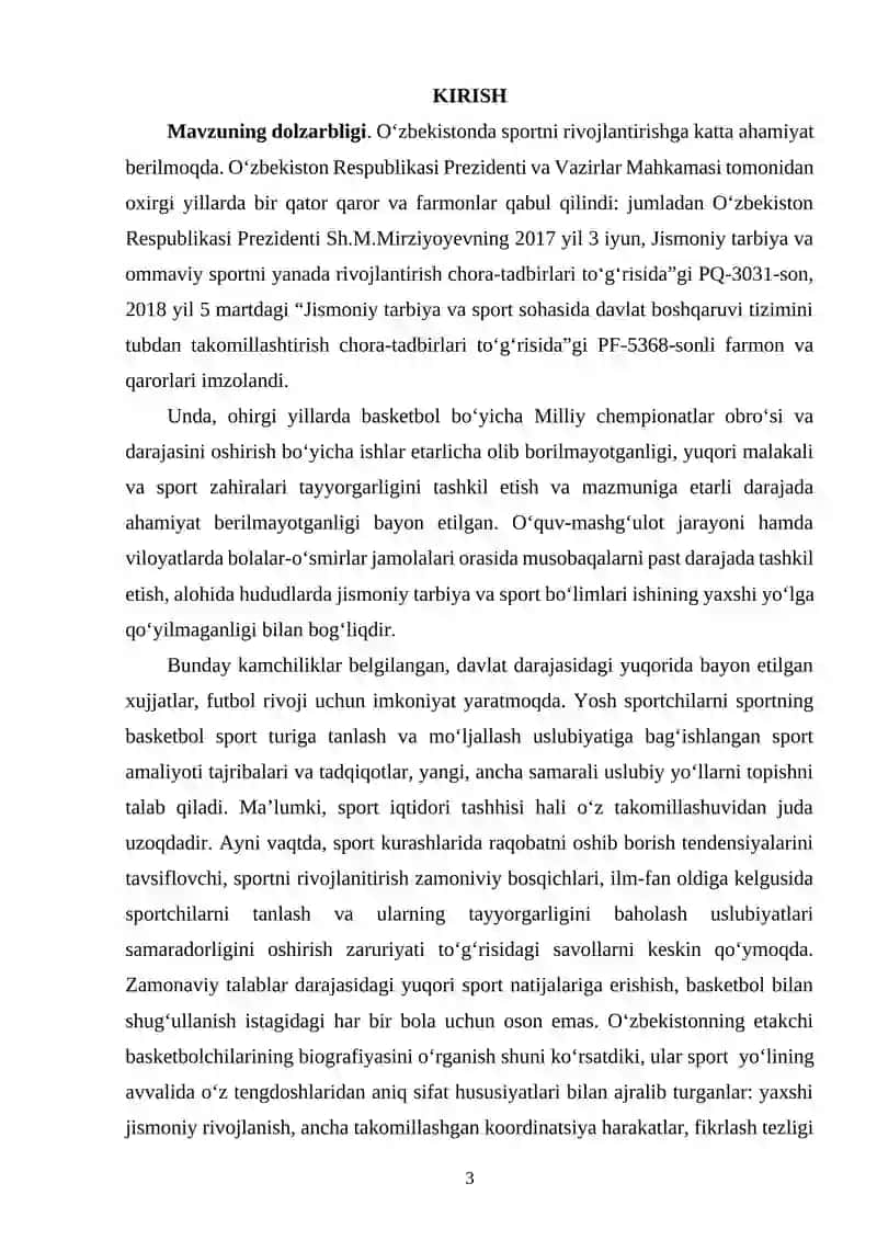 Yuqori malakali basketbolchilarni tayyorlashni o'zig xos xususiyatlari 2