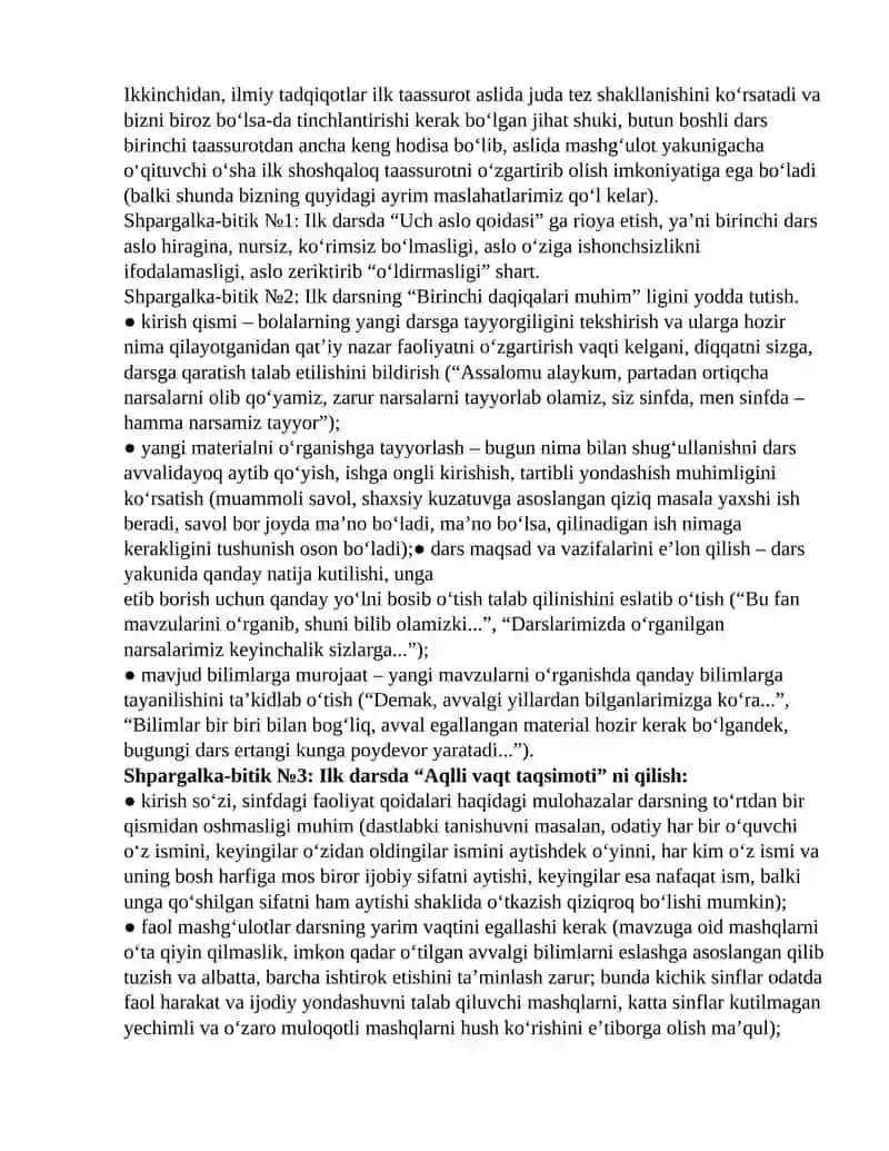 ILK DARS MASTER-KLASS 2