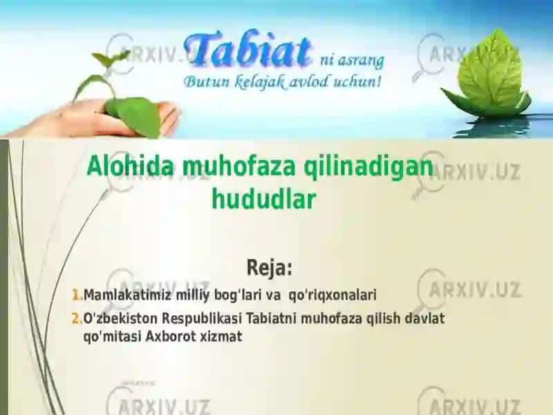 ,,O’zbekistonning muhofazaga olingan hududlari” 2