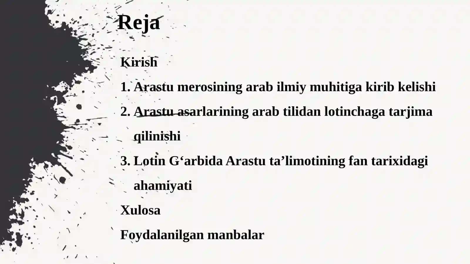 Arastuning arab tilidan lotinchaga tarjima qilingan asarlari va ularning fan tarixidagi 2