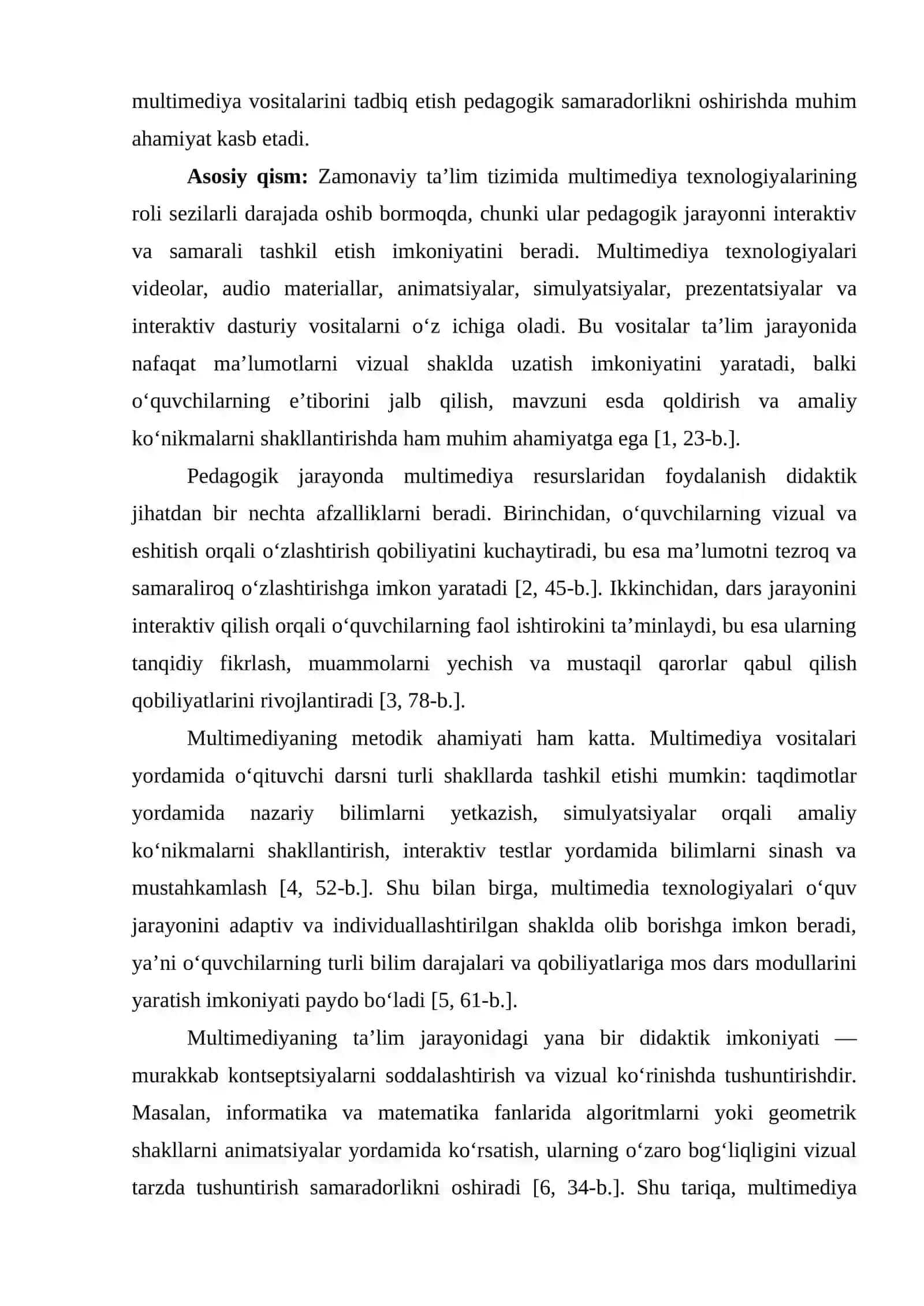 ZAMONAVIY MULTIMEDIYA TEXNOLOGIYALARI VA ULARNING TA’LIM JARAYONIDAGI DIDAKTIK VA METODIK O‘RNI 2