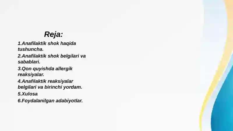 Anafilaktik shok va Anafilaktik reaksiyalar 2