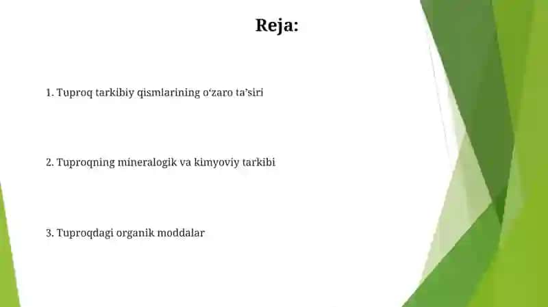 Tuproqlarning mineralogik va kimyoviy tarkibi 2