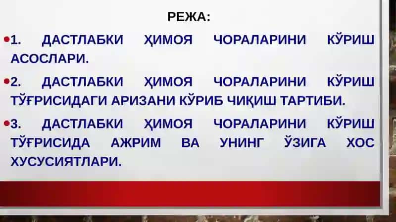 Маъмурий суд ишларини юритишда дастлабки ҳимоя чоралари 2