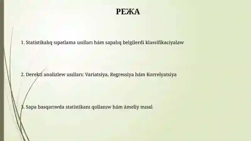 O‘rmonchilikda Sifat belgilarini tahlil qilishda statistik tavsiflash 2