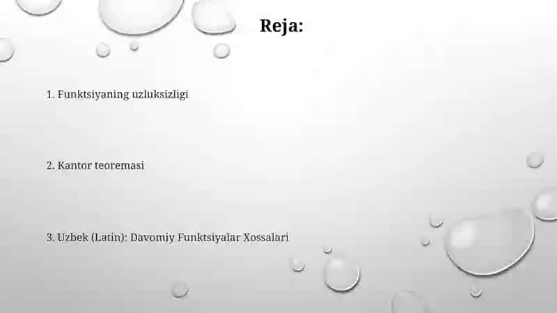 Funksiyaning uzluksizligi 2