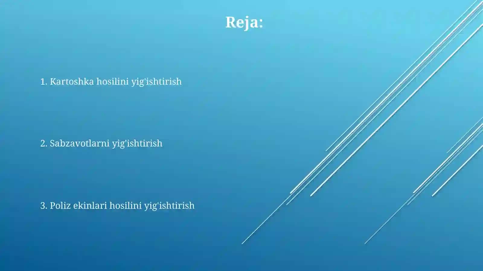 Kartoshka, sabzavot, poliz maxsulotlarini yigib-terib olish 2