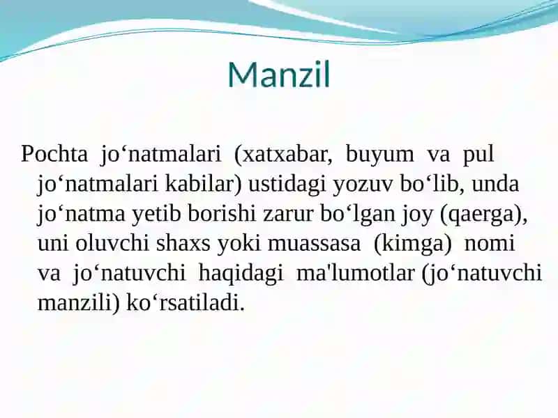 Xizmat yozishmalari va uning turlari 2