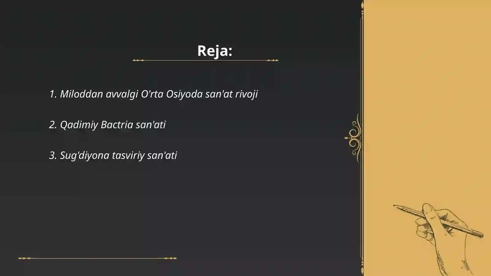 O'rta Osiyoning antik davr tasviriy san'ati 2