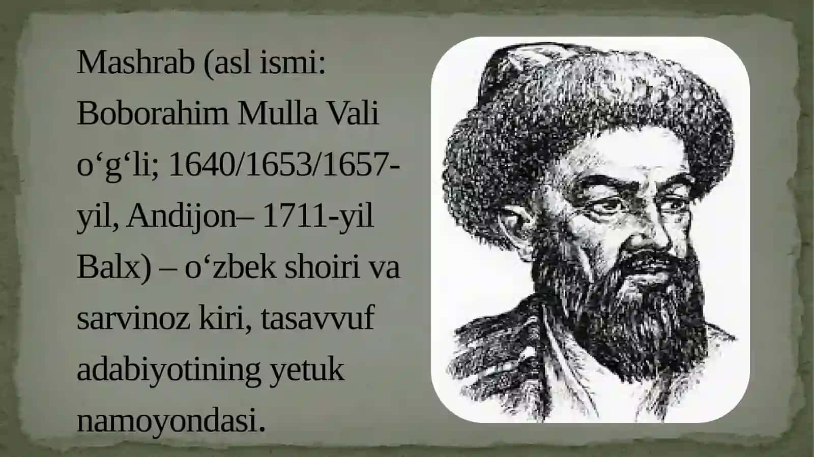 Mashrab ijodiga qisqacha nazar 2