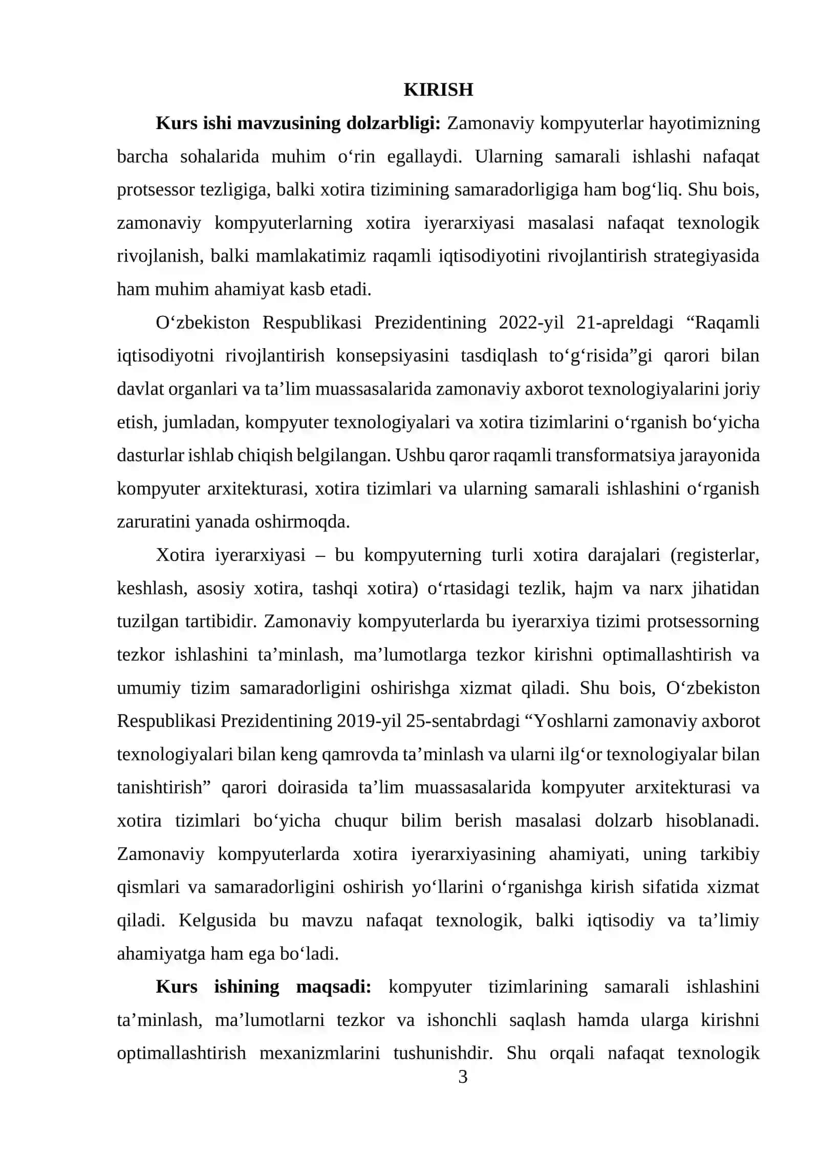 ZAMONAVIY KOMPYUTERLARDA XOTIRA IYERARXIYASI 2