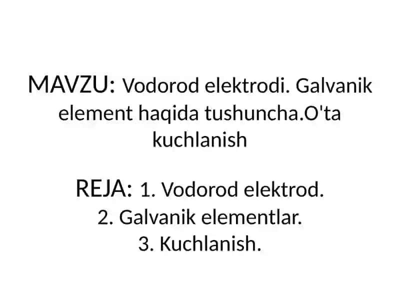 Vodorod elektrodi 2