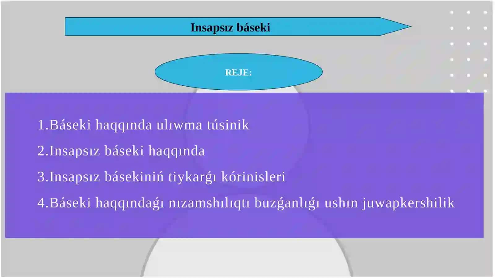 "Intelektual huqıq" páninen ózbetinshe jumısı 2