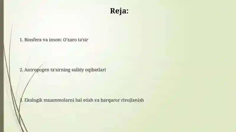 Inson biosfera omili sifatida 2