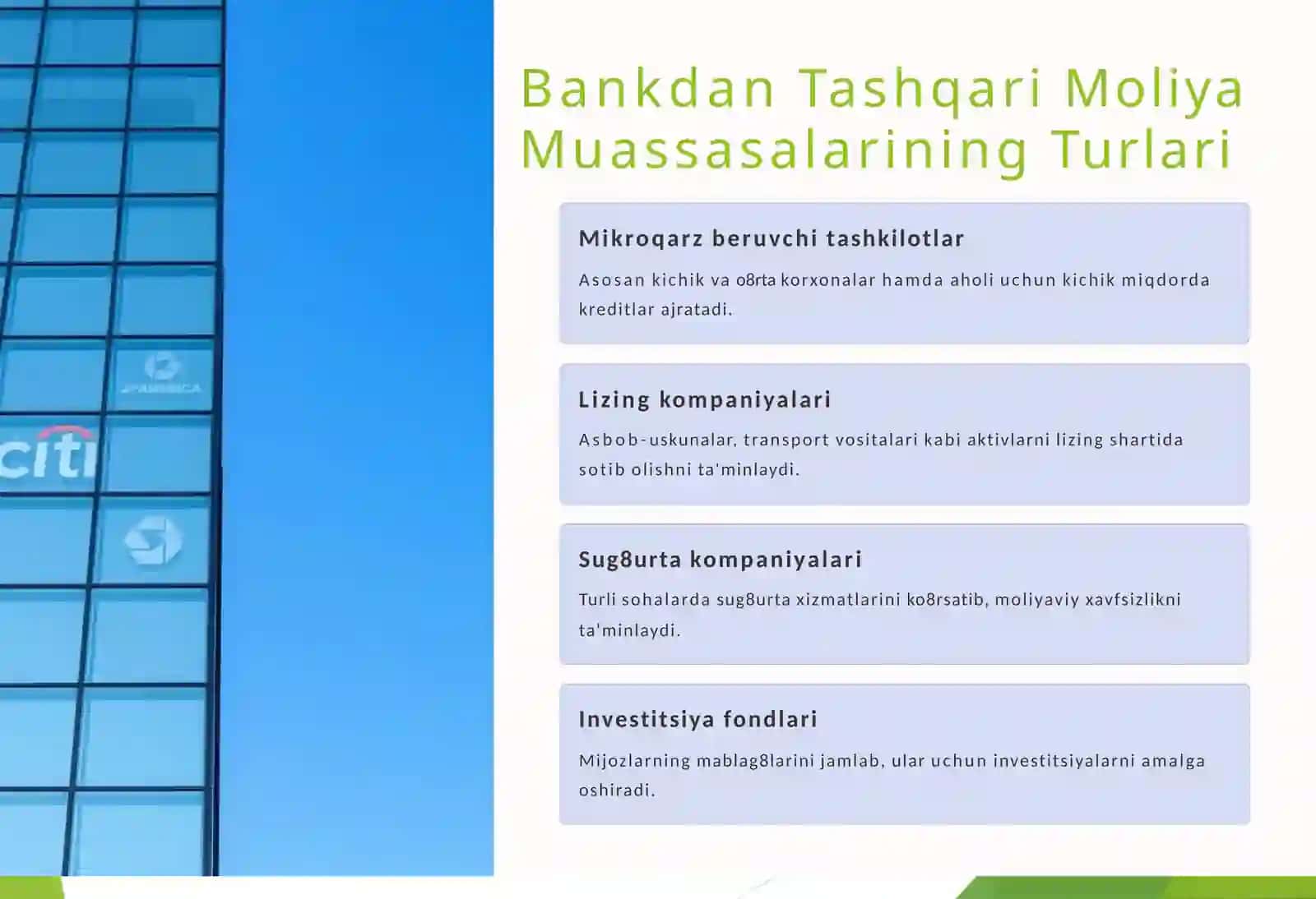 Bankdan Tashqari Moliya-Kredit Muassasalari 2