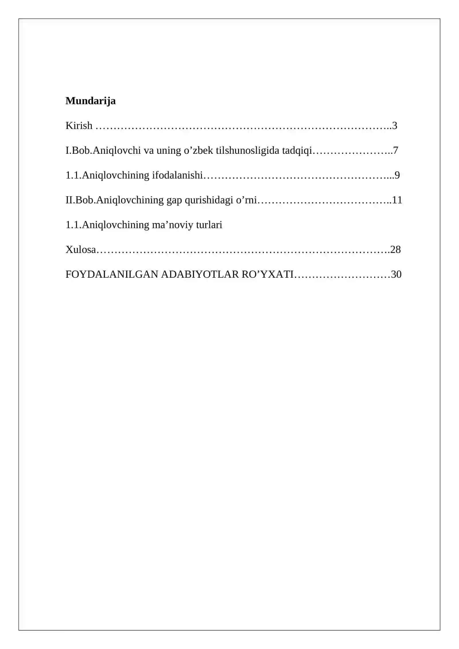Aniqlovchi va uning o'zbek tilshunosligidagi tadqiqi 2