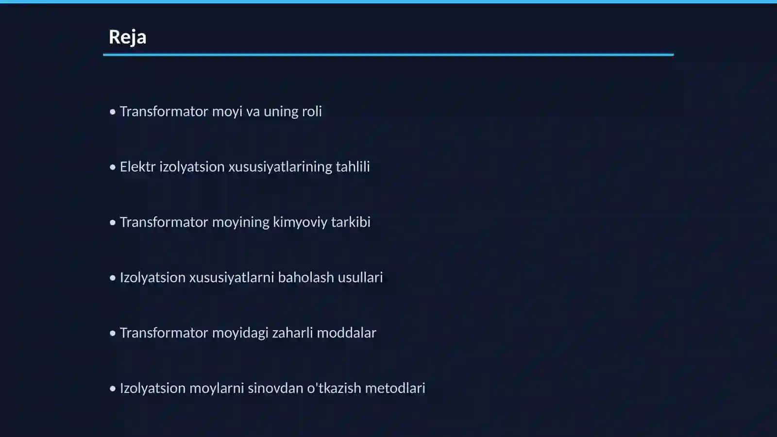 Transformator moyining elektr izolyatsion xususiyatlari va nazorat usullari 2
